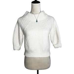 3.1 Phillip‎ Lim Wool Alpaca Blend Cropped Mock Neck Sweater S | Quiet Luxury